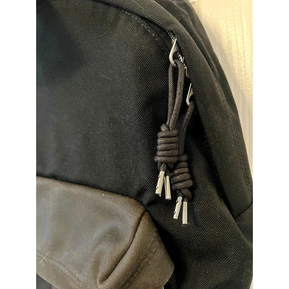 NWT Eastpak Backpack RAVEN AXER Black Cordura Canvas & Leather 24L Padded Pak'r